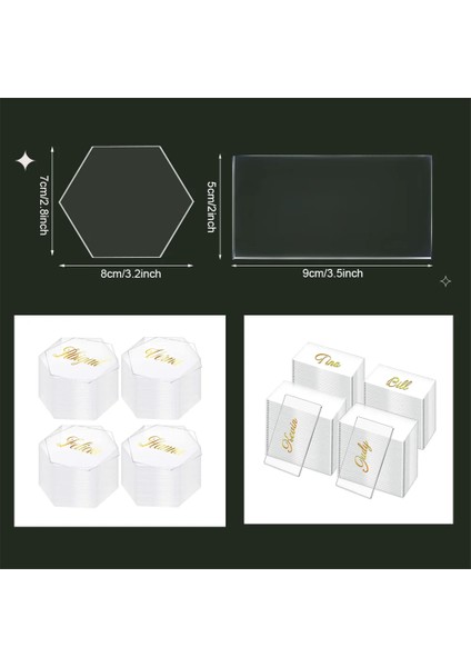 Altıgen 10 Adet 10/20/50 Adet Akrilik Yer Kartı Düğün Malzemeleri Düğün Koltuk Kartı Masa Numaraları Akrilik Işareti Temizle Boş Isim Kartı Dekorasyon (Yurt Dışından) indirimleri