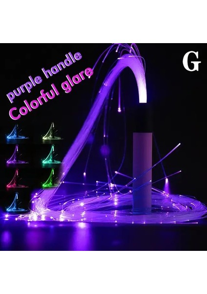 Açık Sarı Disko Dans Kırbaç Parti LED Fiber Optik Dans Kırbaçlar Şarj Edilebilir Parlayan Kırbaç Sparkle Akış Oyuncak Işıklı 360° Dönebilen Rave Edm (Yurt Dışından)