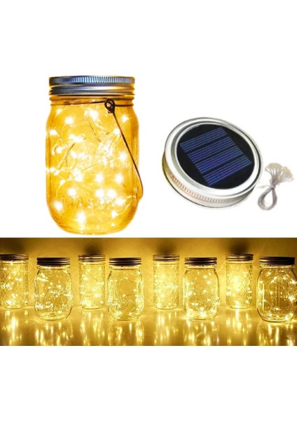 Çok Renkli 2 M 20 Leds Güneş Mason Kavanoz Kapağı Işıkları LED Peri Yıldız Ateşböceği Dize Kapakları Düğün Veranda Bahçe Partisi Bar Süslemeleri Için Işıklar (Kavanoz Yok) (Yurt Dışından)