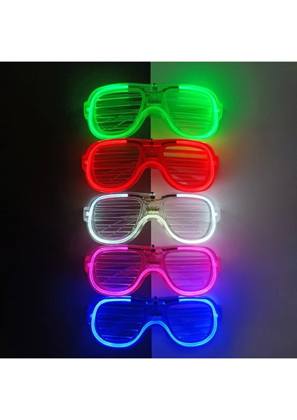 Ikili Kontrol 1 Adet LED Gözlük Kızdırma Çubukları 6 Renk Deklanşör Tonları Gözlükler Karanlıkta Parlıyor Malzemeleri Şekeri Doğum Günü Neon Aydınlık Parti Oyuncak (Yurt Dışından)