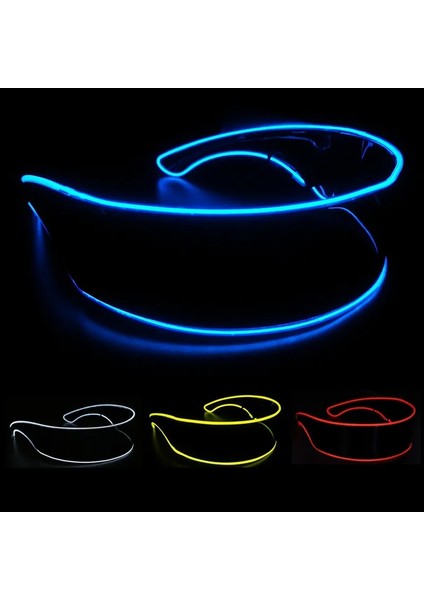 Siyah-Kırmızı Disko LED Işıklı Gözlük LED Gözlük El Tel Neon Işık Up Vizör Gözlük Bar Parti Eyeware Cadılar Bayramı Noel Partileri Için (Yurt Dışından)