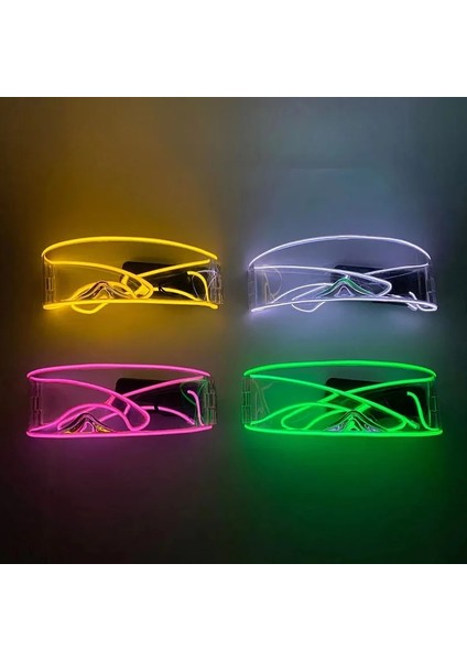 Siyah-Kırmızı Disko LED Işıklı Gözlük LED Gözlük El Tel Neon Işık Up Vizör Gözlük Bar Parti Eyeware Cadılar Bayramı Noel Partileri Için (Yurt Dışından) indirimleri