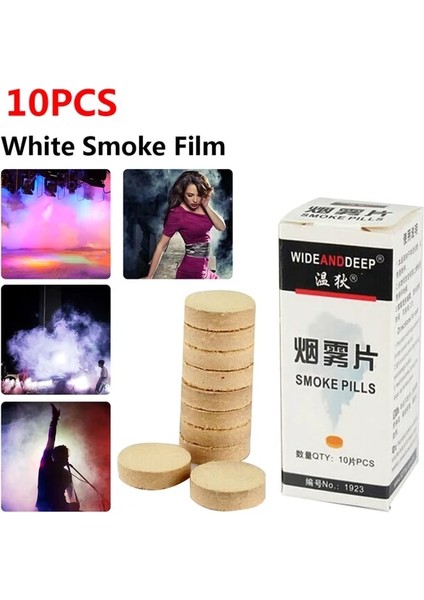 10 Adet 10 Adet Duman Kek Beyaz Duman Etkisi Gösterisi Yuvarlak Hapları Sahne Fotoğrafçılığı Yardım Oyuncak Işık Sis Hapları Cadılar Bayramı Sahne Sprey (Yurt Dışından)