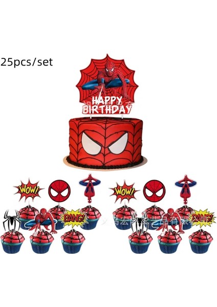 Balon-1 Adet Süper Kahraman Kırmızı Örümcek Adam Parti Spidey Supplie Fincan Plaka Zemin Masa Örtüsü Parti Boys Için Doğum Günü Bebek Duş Parti Dekorasyon (Yurt Dışından)