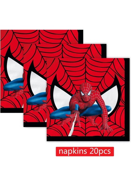 Balon-1 Adet Süper Kahraman Kırmızı Örümcek Adam Parti Spidey Supplie Fincan Plaka Zemin Masa Örtüsü Parti Boys Için Doğum Günü Bebek Duş Parti Dekorasyon (Yurt Dışından)