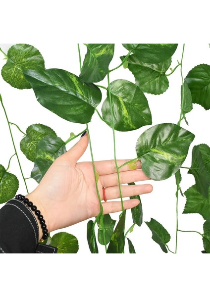 G05-WARM 2.3 M Yapay Sarmaşık Yeşil Yaprak Sarmaşık Asma 2 M LED Dize Işıklar Seti Dıy Düğün Parti Dekoratif LED Işık Yaprak Çelenkler (Yurt Dışından)