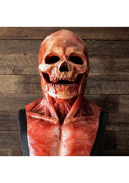 E Tam Kafa Kafatası Maskesi Kafatası Kask Korku Helloween Maskesi Parti Cosplay Kanlı Iğrenç Rot Yüz Korkunç Maske Terör Maskesi Geç (Yurt Dışından)