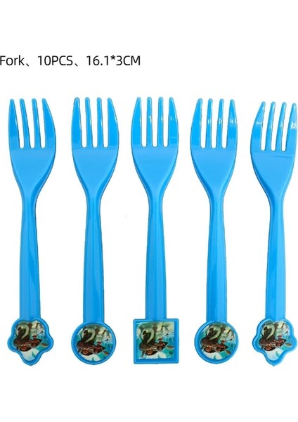 FORKS-10PCS Disney Moana Doğum Günü Partisi Dekorasyon Malzemeleri Çocuklar Bebek Duş Sofra Bardak Tabaklar Afiş Balonlar Olay Dekor Hediye Şekeri (Yurt Dışından)