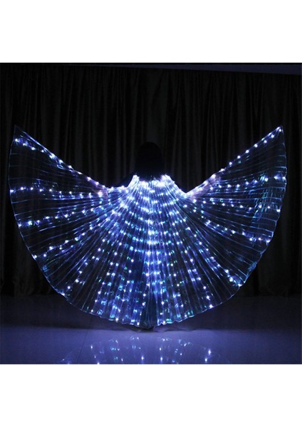 Beyaz L (Yetişkin 155-175CM) Oryantal Dans LED Kelebek Kanatları Parti Festivali Performansı Floresan Isis Kanatları Oryantal Dans Karnaval Kostümleri Yetişkinler Için Gösterir (Yurt Dışından) fırsatları