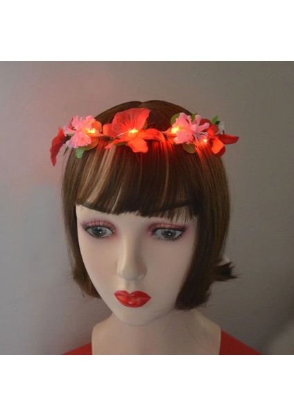 39 1 Adet LED Neon Rave Parti Çelenk Taç Çiçek Kafa Bandı Işık Garland Hediye Saç Bandı Doğum Günü Kostüm Düğün Karnaval (Yurt Dışından) indirimleri