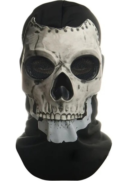E Unisex Korku Call Of Duty Hayalet Taktik Kafatası Maskesi Cadılar Bayramı Gerçekleştirmek Parti Masquerade Prop Kask Cosplay Lateks Başlık (Yurt Dışından)