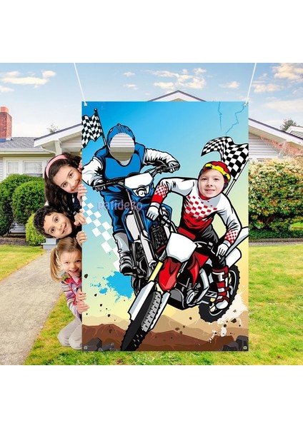 Motokros Zemin Parti Iyilik Dekor Çocuklar Için Motokros Dış Uzay Banner Fotoğraf Sahne Yüz Delik Fotoğraf Arka Plan Çiftlik Inşaatı (Yurt Dışından) indirimleri