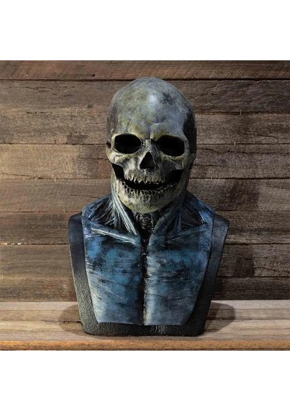E Tam Kafa Kafatası Maskesi Kafatası Kask Korku Helloween Maskesi Parti Cosplay Kanlı Iğrenç Rot Yüz Korkunç Maske Terör Maskesi Geç (Yurt Dışından)