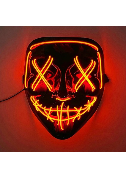 09 Cadılar Bayramı Renkli Işık Up Korkunç Maske Aydınlık LED Tasfiye Maskesi Tam Yüz Cosplay Bar Parti Parlayan Maske Rave Festivali Malzemeleri (Yurt Dışından) fiyatları