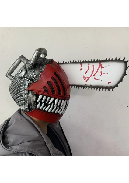 Testere Adam Maskesi 2023 Testere Maskesi Erkekler Için Cosplay Anime Kostümleri Testere Adam Rol Testere Lateks Kask Cadılar Bayramı Sahne Aksesuarları Yetişkin Hediye Için (Yurt Dışından)
