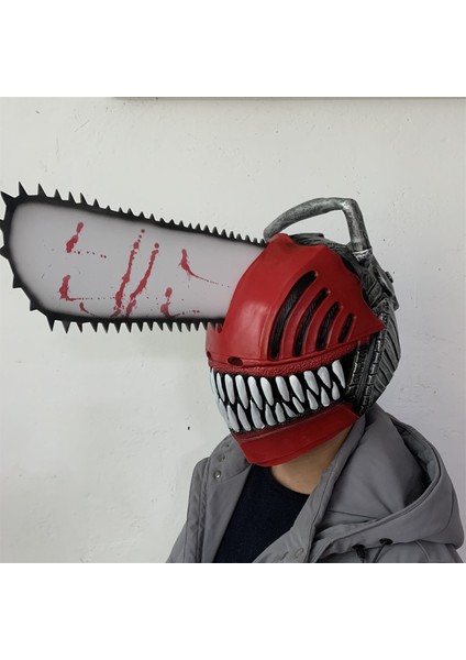 Testere Adam Maskesi 2023 Testere Maskesi Erkekler Için Cosplay Anime Kostümleri Testere Adam Rol Testere Lateks Kask Cadılar Bayramı Sahne Aksesuarları Yetişkin Hediye Için (Yurt Dışından)