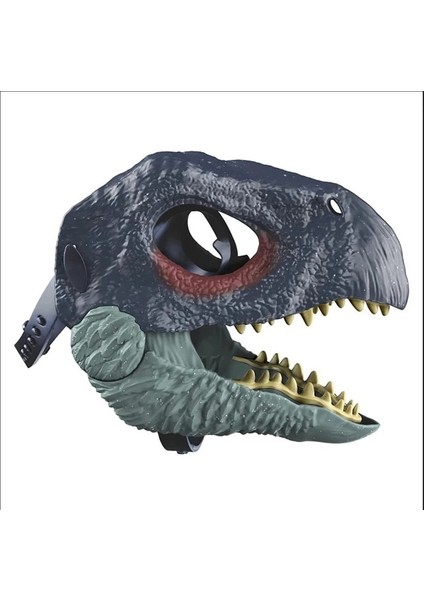 Dinozor Maskesi Hareketli Ağız Dinozor Maskesi Lateks Hayvan Dinozor Headdress Cadılar Bayramı Partisi Cosplay Maske (Yurt Dışından)