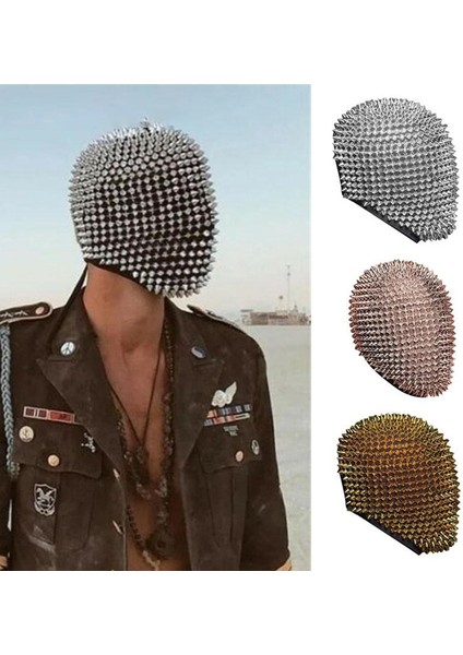 Siyah Başak Çivili Şekil Lateks Tam Yüz Korkunç Kask Cosplay Durian Kafa Rave Parti Film Maskesi Sahne (Yurt Dışından) fiyatları