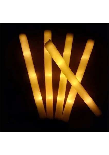 30 Adet Sarı 12/15/30/60 Adet Rgb LED Glow Toplu Renkli LED Glow Sticks Köpük Sopa Cheer Tüp Koyu Işık Doğum Günü Düğün Parti Malzemeleri (Yurt Dışından) fiyatları