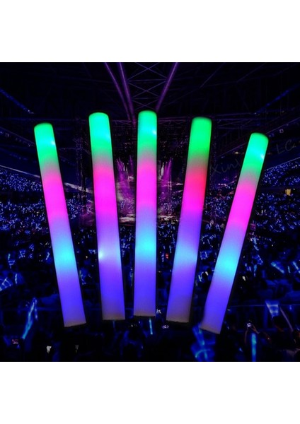30 Adet Sarı 12/15/30/60 Adet Rgb LED Glow Toplu Renkli LED Glow Sticks Köpük Sopa Cheer Tüp Koyu Işık Doğum Günü Düğün Parti Malzemeleri (Yurt Dışından) fırsatları