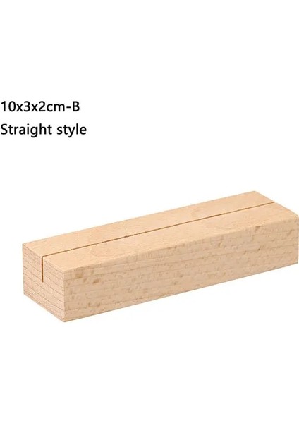 10X3X2 Cm-B Resim Çerçevesi Tabanı Masa Kartı Doğal Ahşap Notlar Klipler Fotoğraf Tutucu Kelepçeleri Standı Desteği Masaüstü Dekor (Yurt Dışından)