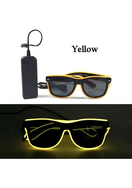 Stil 35 Moda Serin LED Gözlük Aydınlık Neon Işık Up Gözlük Parlayan Rave Kostüm Gözlük Noel Cadılar Bayramı Malzemeleri Dj Kulübü Sahne (Yurt Dışından) fiyatları