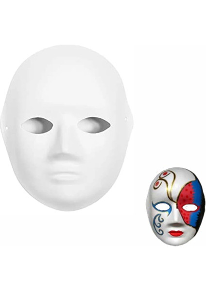Stil A6 5 Paket Kağıt Mache Maskeleri Dıy Boyama Maskesi Graffiti Boş Maskeler Cadılar Bayramı Kostüm Cosplay Parti Malzemeleri Ev Dekorasyon (Yurt Dışından) fırsatları