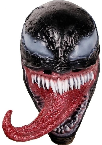 C Cadılar Bayramı Koyu Cosplay Süper Kahraman Venom Uzun Dil Lateks Korku Maskesi Cadılar Bayramı (Yurt Dışından) fiyatları
