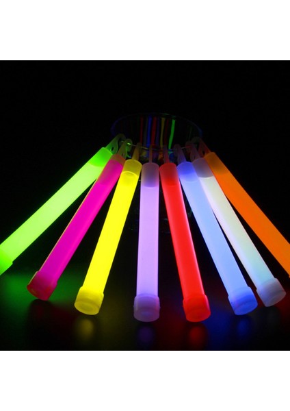 Pembe 10 Adet 6 Inç Floresan Hafif Parlamalı Çubuklar Kanca ile Yürüyüş Kamp Için Açık Acil Konser Parti Işık Çubuğu (Yurt Dışından) fırsatları