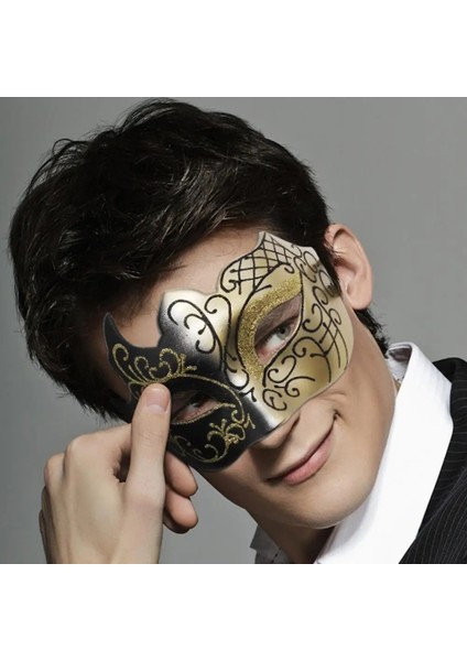 Siyah Zarif Rahat Moda Desen Parti Bar Masquerade Yüz Kapak Festival Için Yarım Yüz Kapak Parti Yüz Kapak (Yurt Dışından) fiyatları