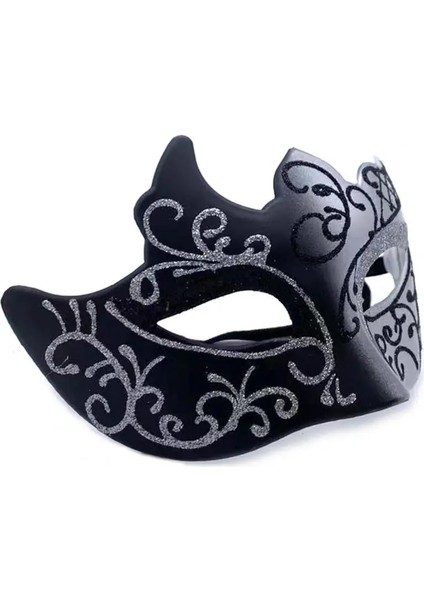 Siyah Zarif Rahat Moda Desen Parti Bar Masquerade Yüz Kapak Festival Için Yarım Yüz Kapak Parti Yüz Kapak (Yurt Dışından) indirimleri