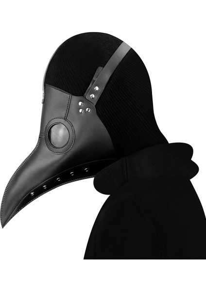 PBM007BK Veba Doktor Maskesi Yetişkin Buhar Punks Korkunç Korku Pu Kuş Doktor Schnabel Maske Cadılar Bayramı Cosplay Gaga Maskesi Prop Karnaval (Yurt Dışından)