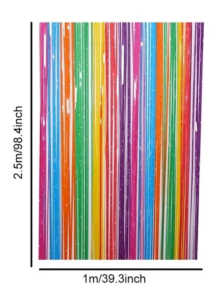 Macaron Yıldız 2.5 Renkli Macaron Yıldız Folyo Tinsel Perde Düğün Süslemeleri Doğum Günü Partisi Bebek Duş Zemin Arka Plan Duvar Dekor (Yurt Dışından)