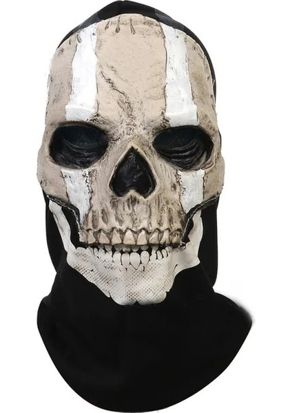 D Unisex Korku Hayalet Kafatası Maskesi Hayalet Call Of Duty Lateks Başlık Kask Cosplay Gerçekleştirmek Parti Masquerade Prop Cadılar Bayramı Cosplay (Yurt Dışından)