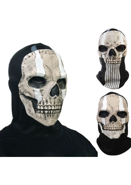 D Unisex Korku Hayalet Kafatası Maskesi Hayalet Call Of Duty Lateks Başlık Kask Cosplay Gerçekleştirmek Parti Masquerade Prop Cadılar Bayramı Cosplay (Yurt Dışından)