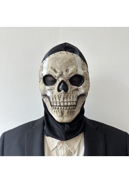 D Unisex Korku Hayalet Kafatası Maskesi Hayalet Call Of Duty Lateks Başlık Kask Cosplay Gerçekleştirmek Parti Masquerade Prop Cadılar Bayramı Cosplay (Yurt Dışından)