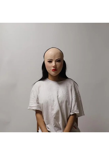 A1 Yaratıcı Kişilik Maskesi Kel Güzellik Tam Yüz Saç Maskara Maskesi Cadılar Bayramı Partisi Masquerade Cosplay Rol Yapma Sahne (Yurt Dışından)