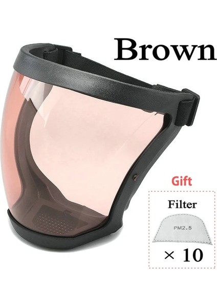 Siyah Çay Şeffaf Tam Yüz Kalkanı Buğu Önleyici Sıçramaya Dayanıklı Rüzgar Geçirmez Maske Güvenlik Gözlükleri Filtreli Unisex Koruma Göz Yüz Maskesi (Yurt Dışından) fiyatları