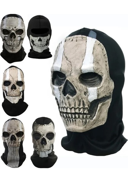 F Unisex Korku Kafatası Maskesi Hayalet Call Of Duty Lateks Başlık Kask Cosplay Gerçekleştirmek Parti Masquerade Prop Cadılar Bayramı (Yurt Dışından) fiyatları
