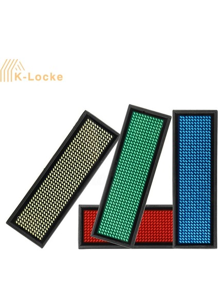 Mavi Mini LED Yanıp Sönen Kelime Rozeti Programlanabilir Şarj Edilebilir Dijital Kaydırma Mesajı Isim Etiketi 15 Ekran Dilleri LED Ekran Işığı (Yurt Dışından)