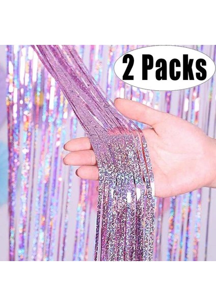 2 Paket Mavi 2 Paket Glitter Metalik Folyo Tinsel Saçak Perde Zemin Doğum Günü Düğün Bekarlığa Veda Partisi Süslemeleri Yetişkin Yıldönümü (Yurt Dışından) fiyatları