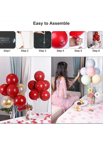Metal Gül Pembe 1 Adet 7 Tüpler Balonlar Standı Tutucu Doğum Günü Düğün Bekarlığa Veda Partisi Süslemeleri Yetişkin Çocuklar Yıldönümü Zemin Masa Dekor (Yurt Dışından) fırsatları