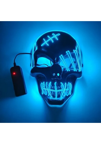 A2 Cadılar Bayramı Aydınlık Maske Performans Aksesuarlarında Sabit Kan Kafatası Korkunç Hayalet Tam Yüz Işık Maskesi (Yurt Dışından)