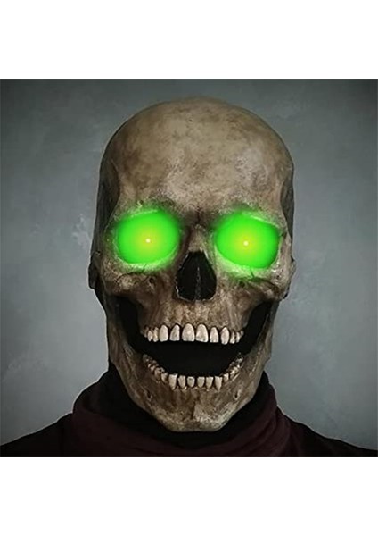 Beyaz Cadılar Bayramı Maskesi Hareketli Çene Tam Kafa Kafatası Maskesi Kask Cadılar Bayramı Korku Korkunç Maske Cosplay Misk Parti Dekor 2022 Kafatası Kask (Yurt Dışından) modelleri