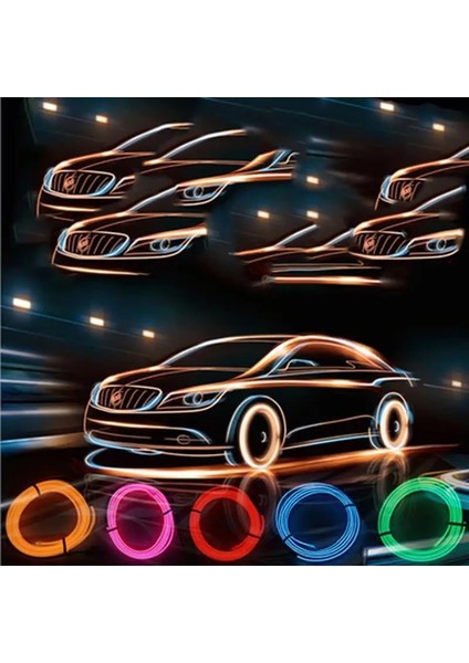 Stil 5 5 M Glow El Tel Kablo LED Neon Noel Dans Partisi Dıy Kostümleri Giyim Aydınlık Araba Işık Dekorasyonu Elbise Topu Rave 3 M/5 M (Yurt Dışından) modelleri