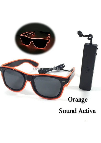 02ORANGE Ses Aktif 10 Renk Yanıp Sönen Neon LED Işık Gözlük Yenilik Konser Parti Dekoru Için Yanıp Sönen Güneş Gözlüğü Aydınlatma (Yurt Dışından) modelleri