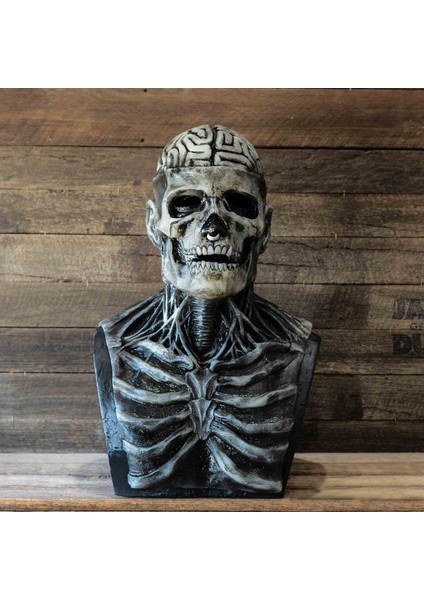 Kırmızı Cadılar Bayramı 3D Korku Gerçeklik Tam Kafa Kafatası Maskesi Korkunç Maske Cosplay Parti Kafatası Lateks Hareketli Çene Kask Dekorasyon (Yurt Dışından) fırsatları