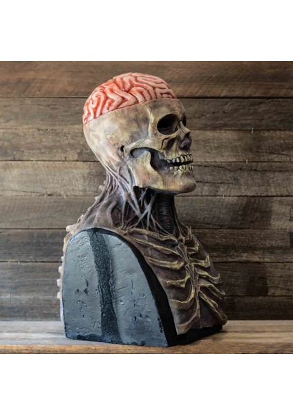 Kırmızı Cadılar Bayramı 3D Korku Gerçeklik Tam Kafa Kafatası Maskesi Korkunç Maske Cosplay Parti Kafatası Lateks Hareketli Çene Kask Dekorasyon (Yurt Dışından) indirimleri