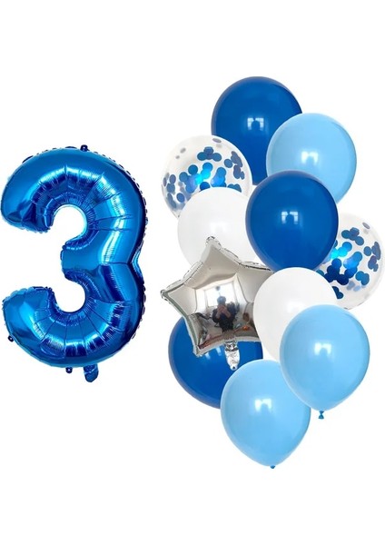 Mavi 3 12 Adet Mavi Numarası Folyo Lateks Balonlar Çocuklar Için Doğum Günü Partisi Balon Dekorasyon 1 2 3 4 5 6 7 8 9 Yaşında Çocuk Doğum Günü (Yurt Dışından)