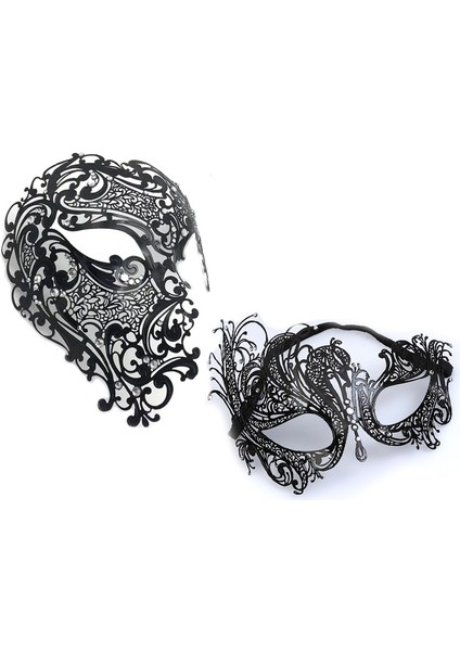 Glod Tek Gözlü Siyah Altın Metal Maske Cadılar Bayramı Taklidi Yarım Yüz Venedik Masquerade Erkekler Beyaz Kadın Telkari Parti Maskesi (Yurt Dışından)